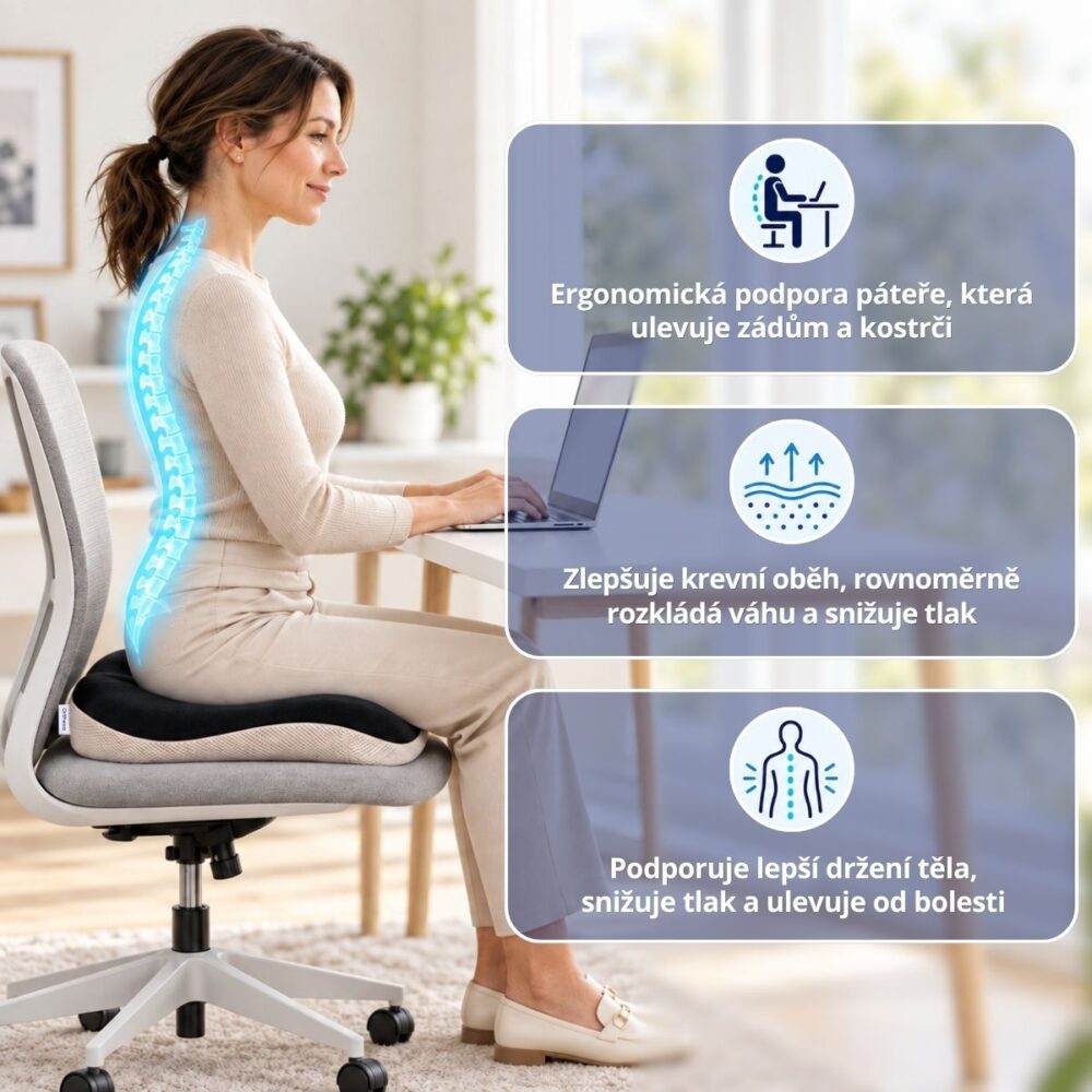 Ergonomická podpora páteře s podložkou ComfortSit